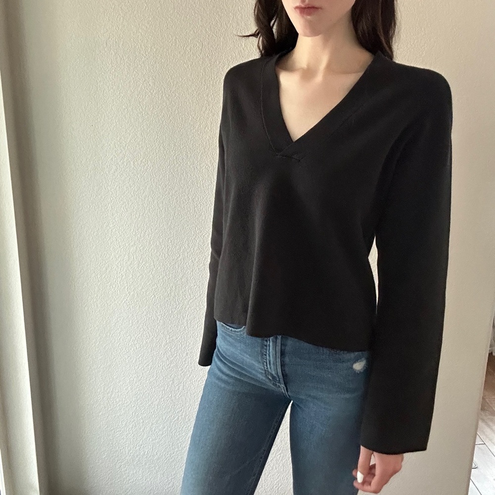 Good American Nordstrom V neck Long Sleeve Sweater
